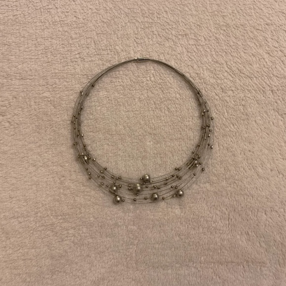 Silver Orb Choker Necklace - Picture 2 of 5